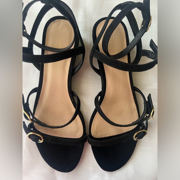 New Stuart Weitzman Grecian buckle Wedge Sandals Size 6.5 - Picture 2 of 5